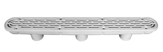 Aquastar Pool Products Inc. 32IN Channel Drain With 3 Port SUMP/FLATE Grate Anti - Entrapment Suction Outlet Cover (vgb - 32CDFL108