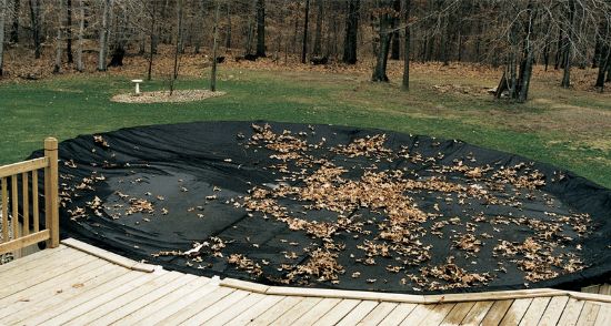 Gli Pool Products 25' X 50' Re Mesh Leafnet Ig Winter Black 29' X 54' Cover Size W/ Grommets And Perimeter - 45-2550RE-LNT-4-BX