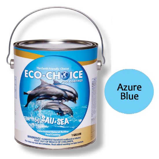 Sau-Sea Swimming Pool Products Inc. 5GAL Ecochoice Prem Glos Azblu Sausea High Gloss Rubber - 5ECPRAB