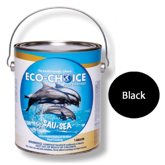 Sau-Sea Swimming Pool Products Inc. 5GAL Ecochoice Prem Glos Black Sausea High Gloss Rubber - 5ECPRBK