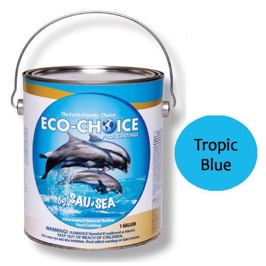 Sau-Sea Swimming Pool Products Inc. 5GAL Ecochoic Premgloss Troblu Sausea High Gloss Rubber - 5ECPRTB