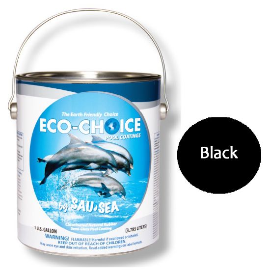 Sau-Sea Swimming Pool Products Inc. 5GAL Ecochoice Semigloss Black Sausea Semi Gloss Rubber - 5ECSGRBK