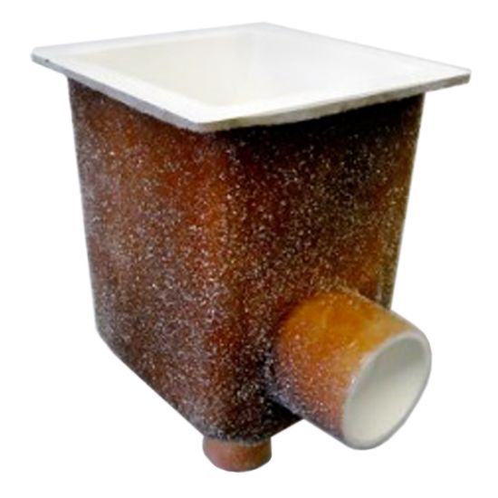 A.S.A. Mfg. Inc. 24INX24INX30IN Fiberglass Sump With 10-Inch Side Outlet - FPK-50-824-10