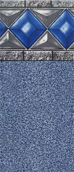 Swimline Corp. 27' Round 52-Inch Abg Liner Ew Beaded Blue Diamond Delair - L270052FBD