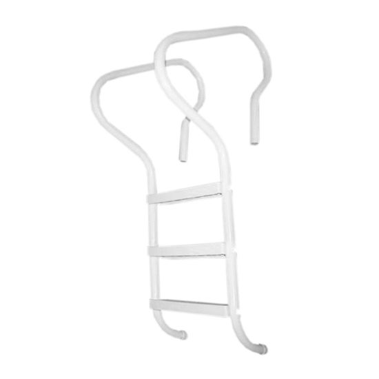 Saftron Manufacturing Llc 3 Step Ig Camelback Ladder White Saftron Polymer Matching Escutcheons - P-529-L3W