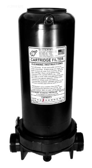 25 Sq Ft Cartridge Filter 1.5-Inch Slip With Bypass Valve Inline Waterway - 500-2570B