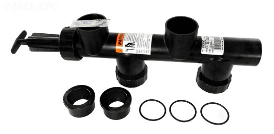 2IN Skt Slide Bw Valve 8IN Center For D.E. Or Sand Black W/ Unions Push Pull Pentair - 263052
