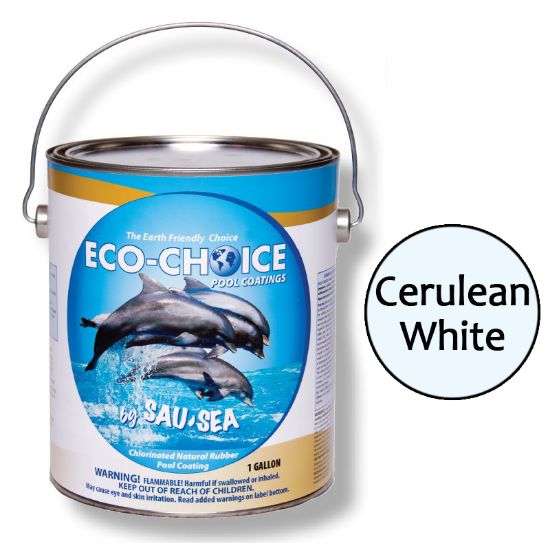 Sau-Sea Swimming Pool Products Inc. 5GAL Ecochoic Premgloss Cerwht Sausea High Gloss Rubber - 5ECPRCW