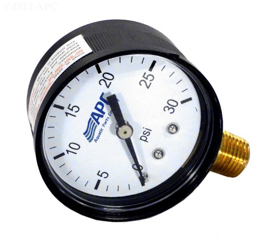 American Granby Inc .25-Inch Tap 0 - 30# Bottom Mt Pressure Gauge