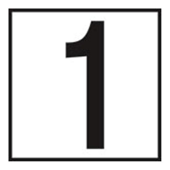 Inlays Inc 6-Inch No Skid Ceramic Tile 1 5-Inch Size Number No Series Inlays Depth Marker - CC621010