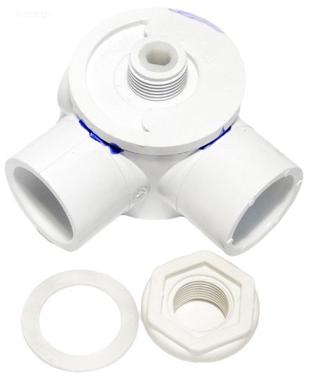 Balboa 2 Port Control Valve Body Assembly With Gasket And Wall Fitting Long - 43008L