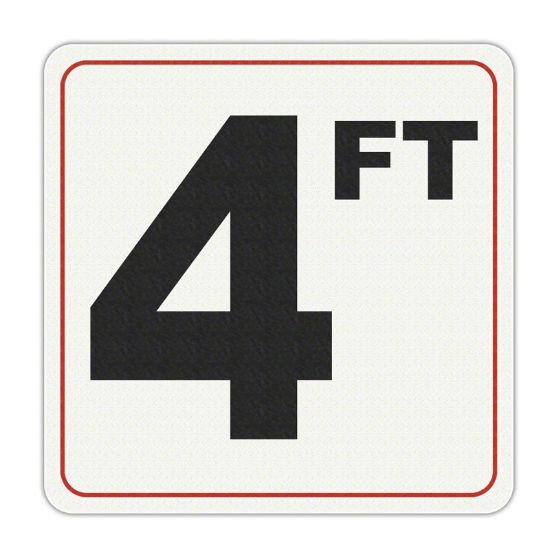 Aquatic Technology 4 Ft Depth Marker Vinyl - 040FTSW0606