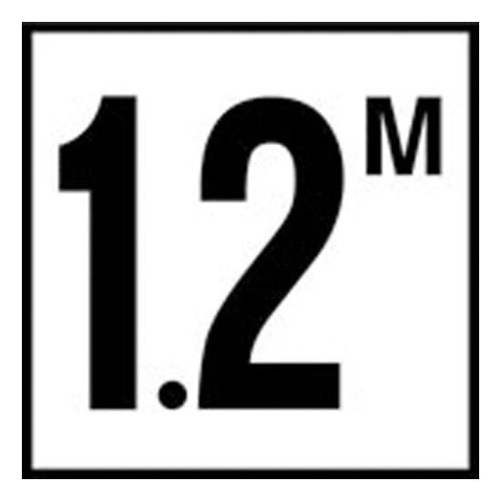 Inlays Inc 6-Inch No Skid Ceramic 1.2M Tile 6x6 Mdm Series Inlays Depth Marker - C622712