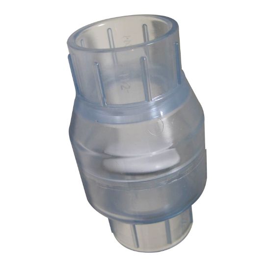 Custom Molded Products Inc. 2-Inch Socket X Socket Swing Check Valve; Clear - 25062-209-000