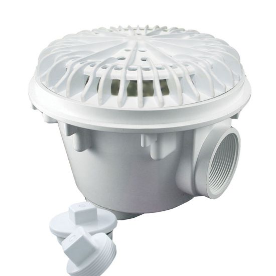 Custom Molded Products Inc. 7 - 3/4-Inch Shallow Gunite Pool Mn DRAIN/NOVA Lid 2INTHRD So 2INBO With Plug - 25513-500-000