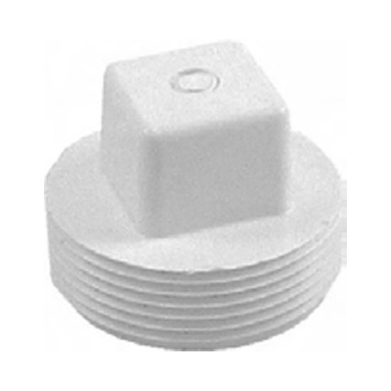 Custom Molded Products Inc. 2-Inch Male Threaded Plug White Clean Out Plug Custom Molded - 25520-050-020