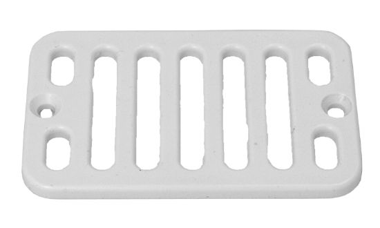 AquaStar 2X4 GUTTER/DECK Drain Grate Only With Screws White - GDDL101
