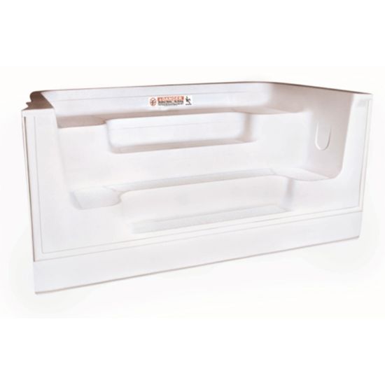 Latham Pool Products Inc. 8' Leisure 4 Tread Bullnose White Acrylic Step - STP8LSP