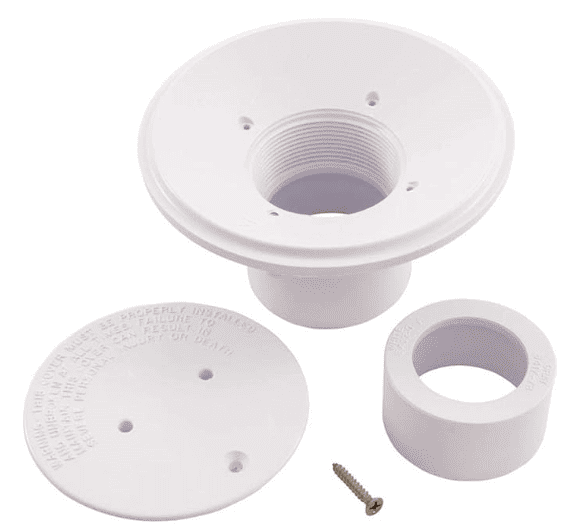 Pentair 2" White Inlet Floor Fitting (Concrete Pool)
