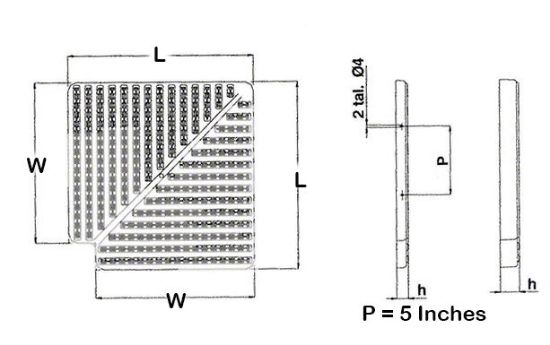 AstralPool 90 Degree Grating Corner 11 5/8IN X 7/8IN - 22381