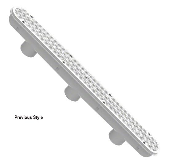 AquaStar 32IN Channel Drain White Suct Outl Pinhole Cvr W/ 3 Port Sp - 32CDPH101