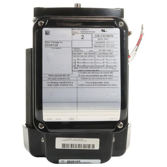 Pentair 2 HP 3 Phase Motor Tefc 208-230-460 V - 354810S