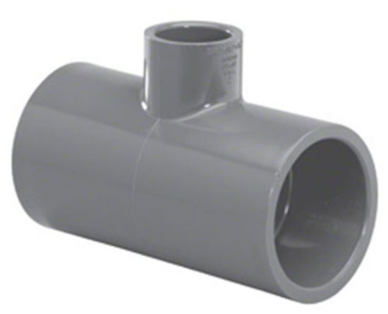 LASCO 2.5IN X 2.5IN X 1.25IN Skt Reducing Tee Schedule 80 Gray - 801-290