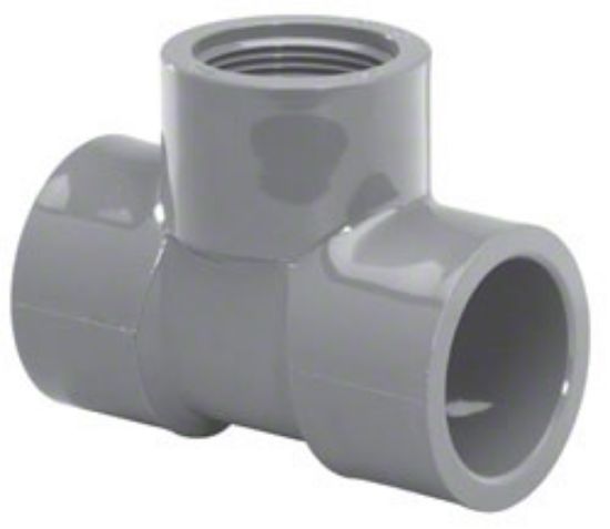 LASCO 2.5IN X 2.5IN X 1.5IN Skt X Skt X Fpt Tee Schedule 80 Gray - 802-291