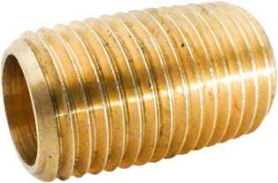 Couplings Company Inc. .25-Inch X 7/8-Inch Close Brass Nipple 112C - 106CL4
