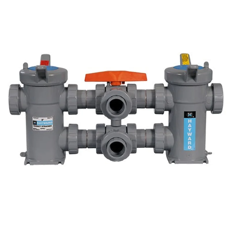 1/2" Hayward EASTAR Duplex Basket Strainer, FPM O-Rings, Socket/Threaded End (DBC050ST)