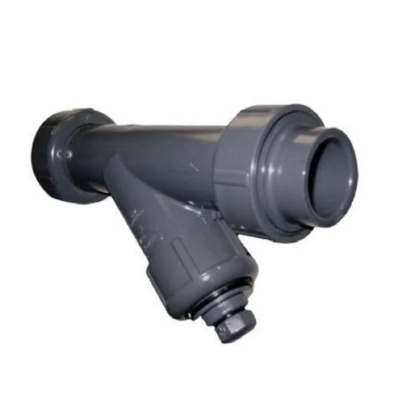 1" Spears Gray PVC True Union Y-Strainer - SOC - EPDM - P8 Mesh (YS2AP8-010)