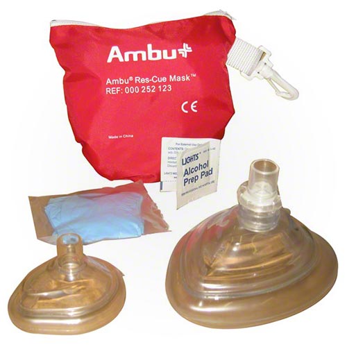 Kemp USA Ambu Adult & Child CPR Masks w/ Soft Pouch 10-523