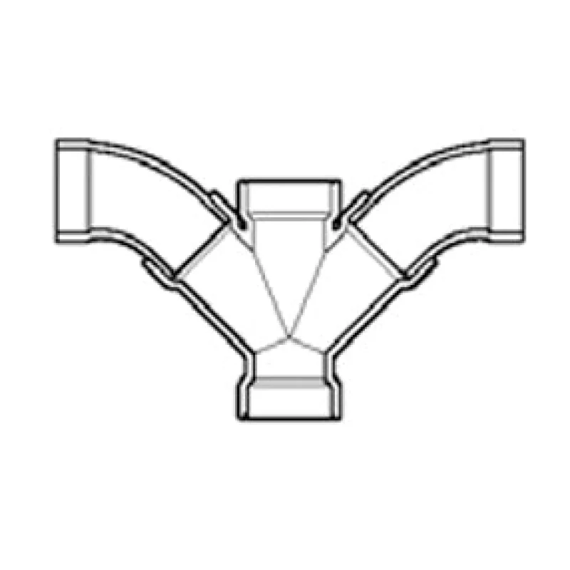 10" DWV PVC Double Wye and 1/8 Bend 3792-100