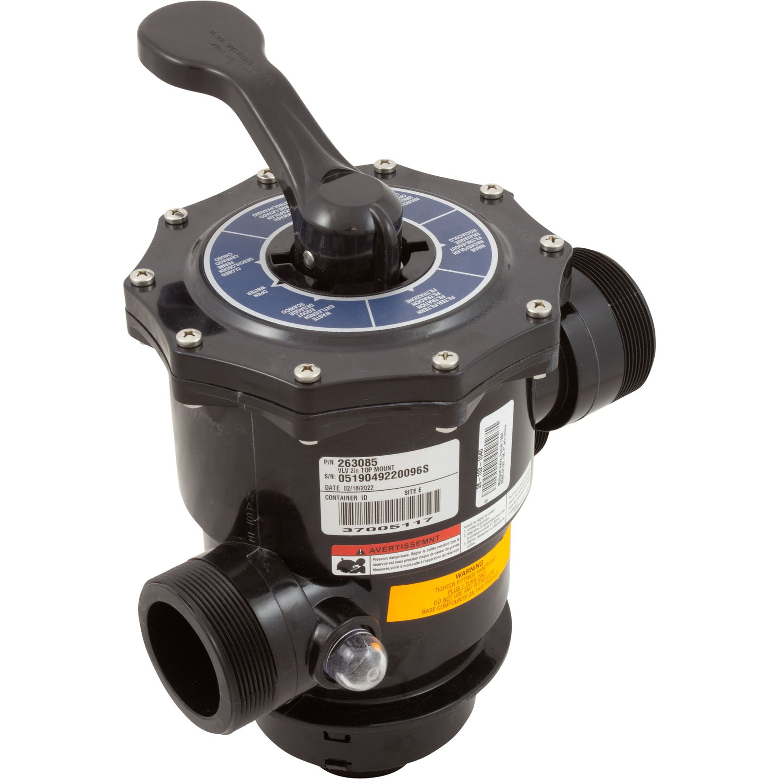 Multiport Valve, Pentair TA60, SD80, CFII26, TM, 2", w/o Unions