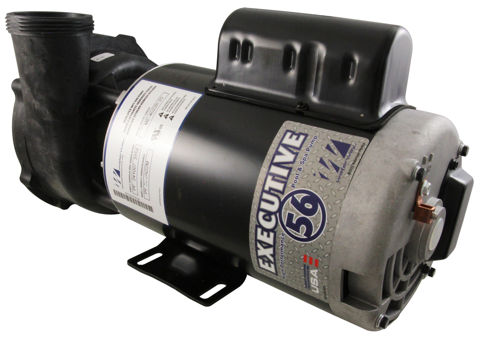 Pump, WW Executive, 4.0hp, 230V, 2-Spd, 56Fr, 2", 8ft Cord