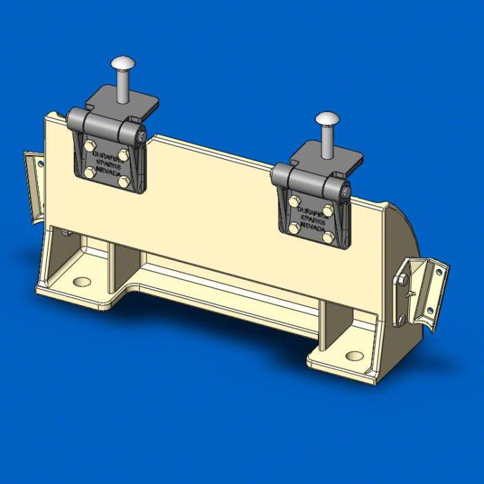 Short Stand Rear Anchor Fitting With Hinges - Stands With Guardrails
