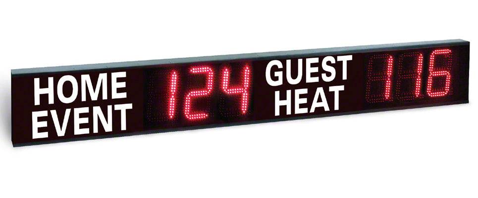 Single-Line 6-Digit LED Scoreboard Displays Event/Heat