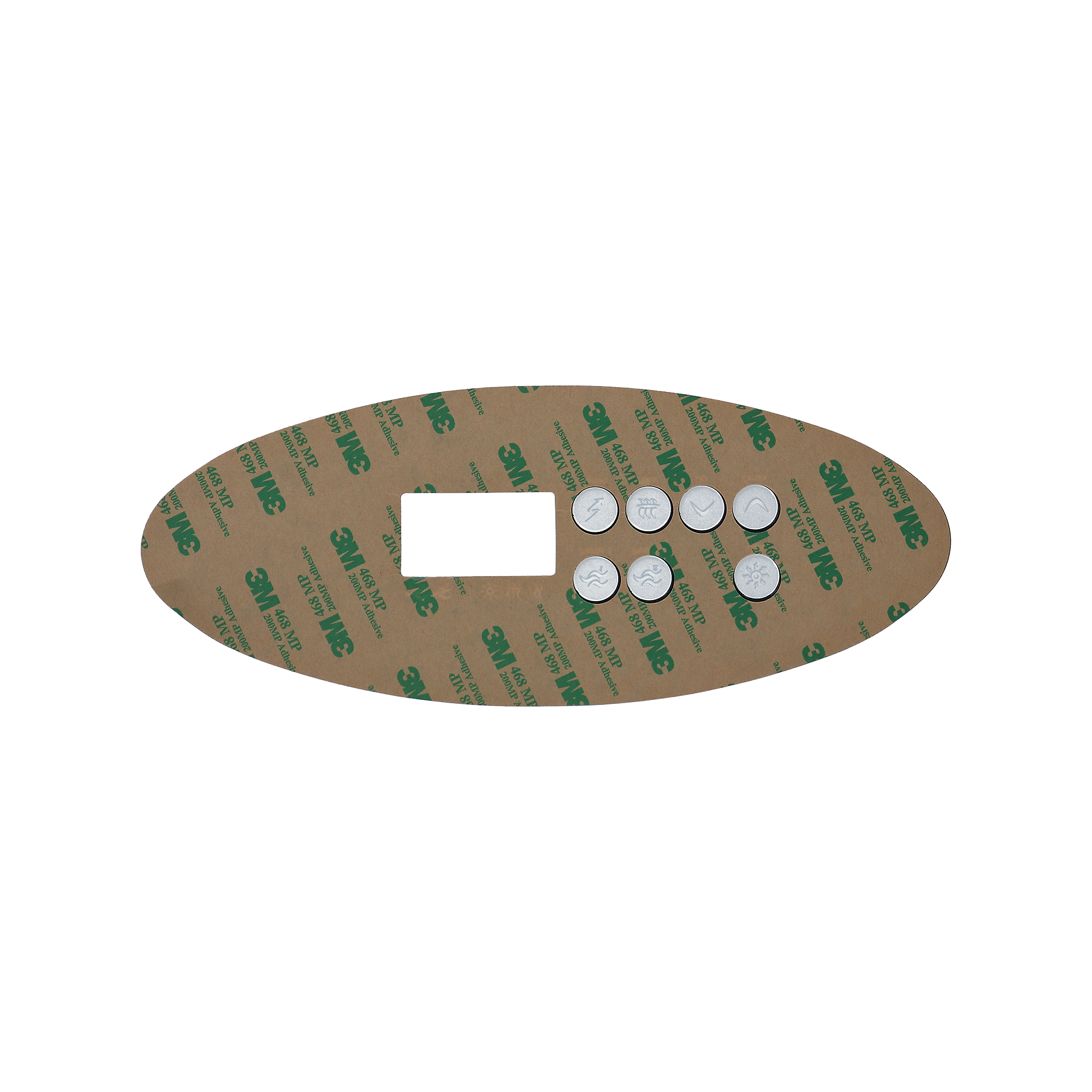 7 Button Dynasty K-52 Keypad Overlay 12462