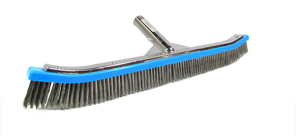 Stainless Steel Algae Brush with Aluminum Back - 18 Inch