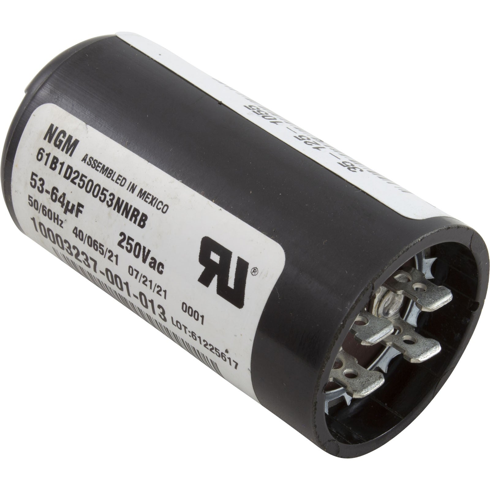 Start Capacitor, 53-64 MFD, 230v, 1-7/16" x 2-3/4" : 10003237-001-013