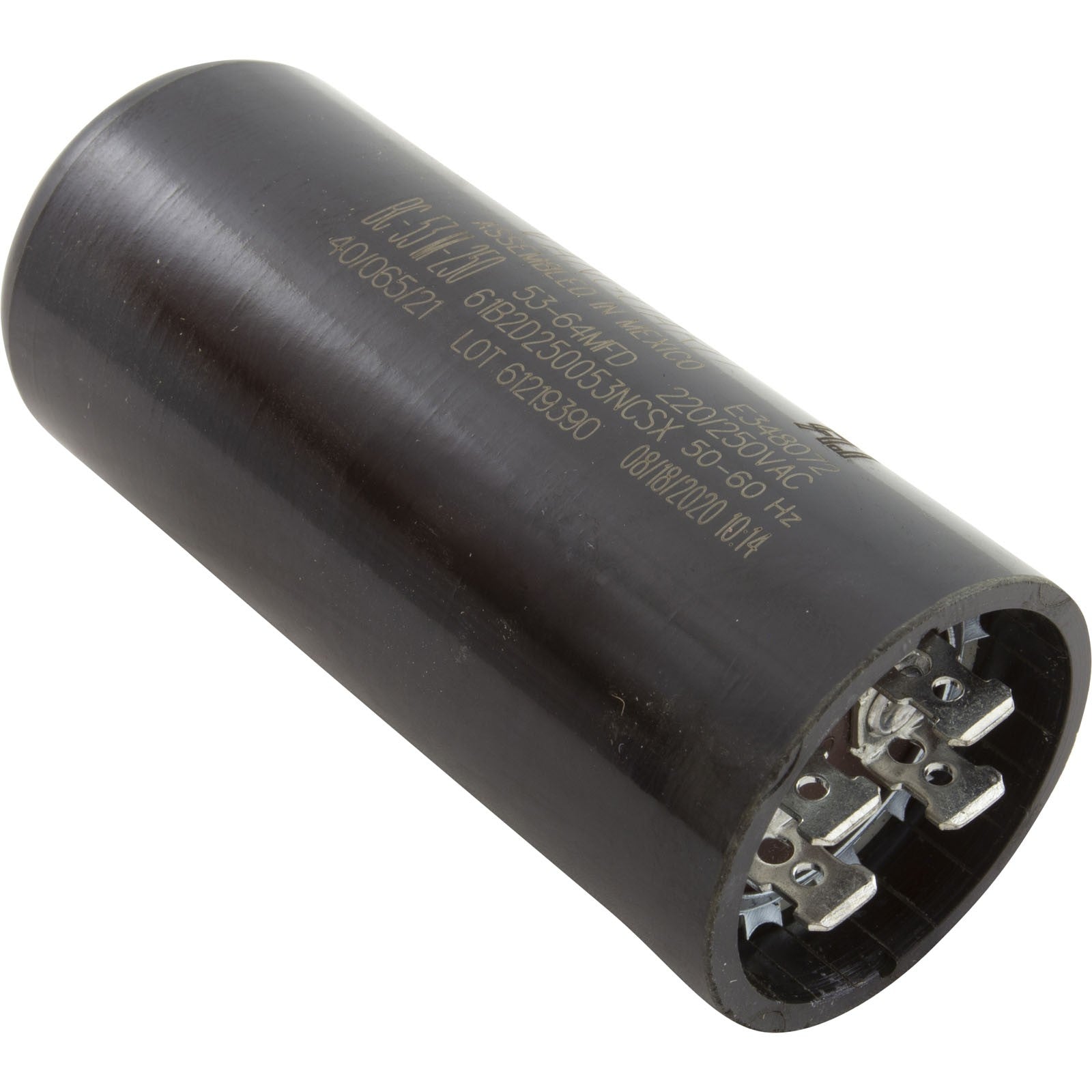 Start Capacitor, 53-64 MFD, 230v, 1-7/16" x 3-3/8" : BC-53M-250