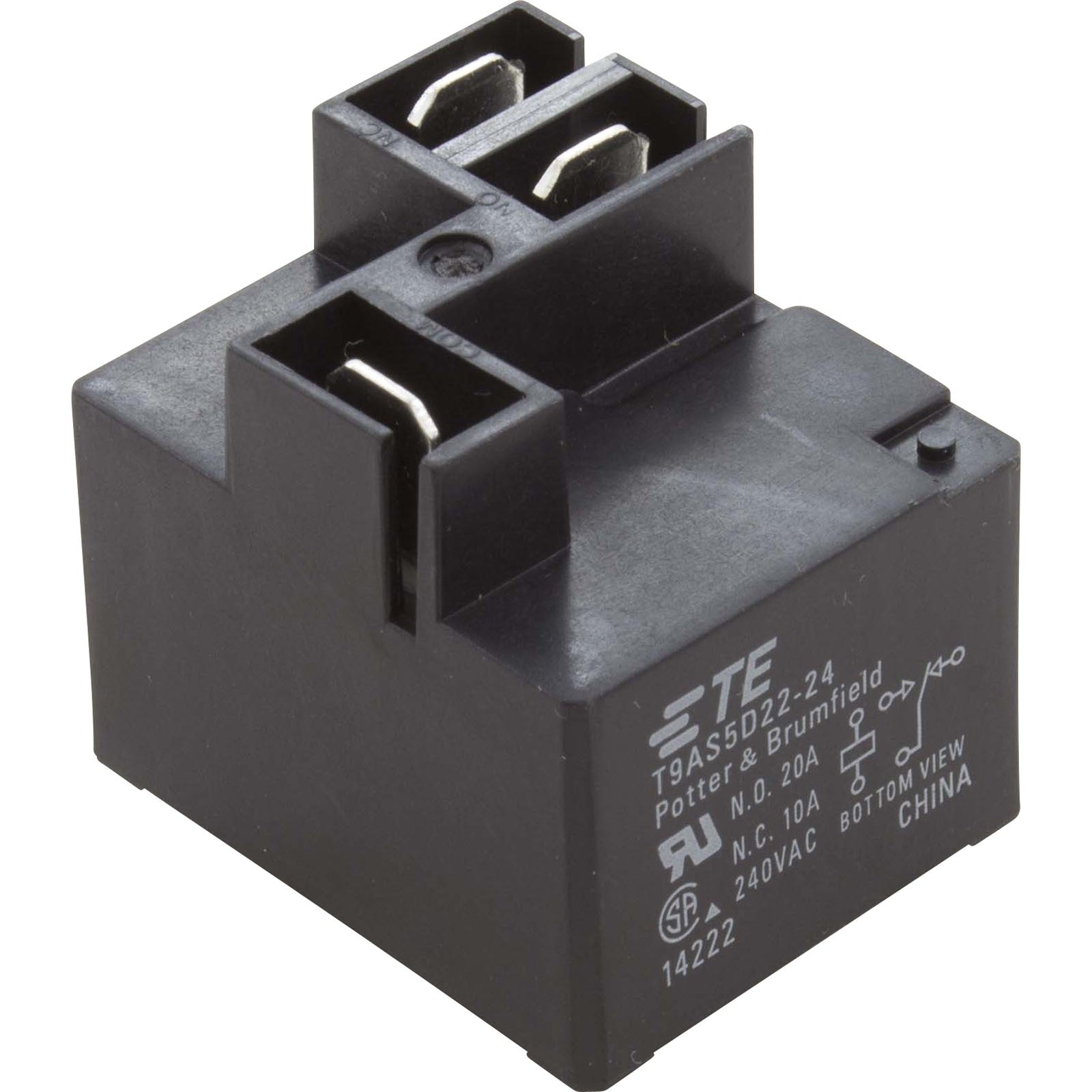 Relay, P&B, T9AP, SPDT, 20A, 24vdc, PCB Mount : T9AS5D22-24