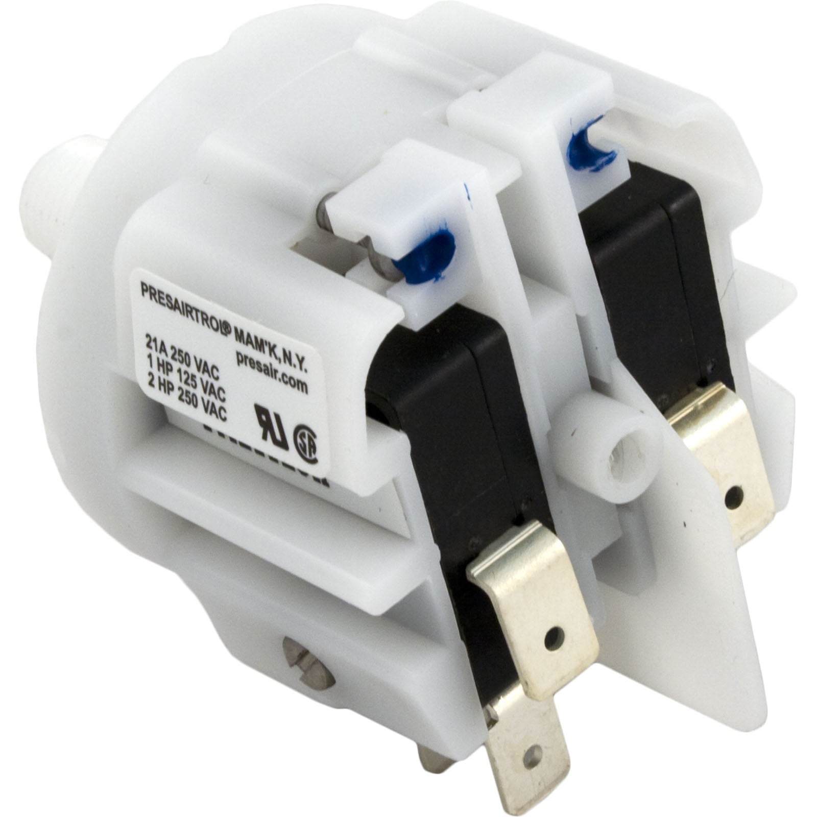 Pressure Switch, PresAirTrol, Thd Stem, 21A, 1/8"mpt, DPDT : PM21120A