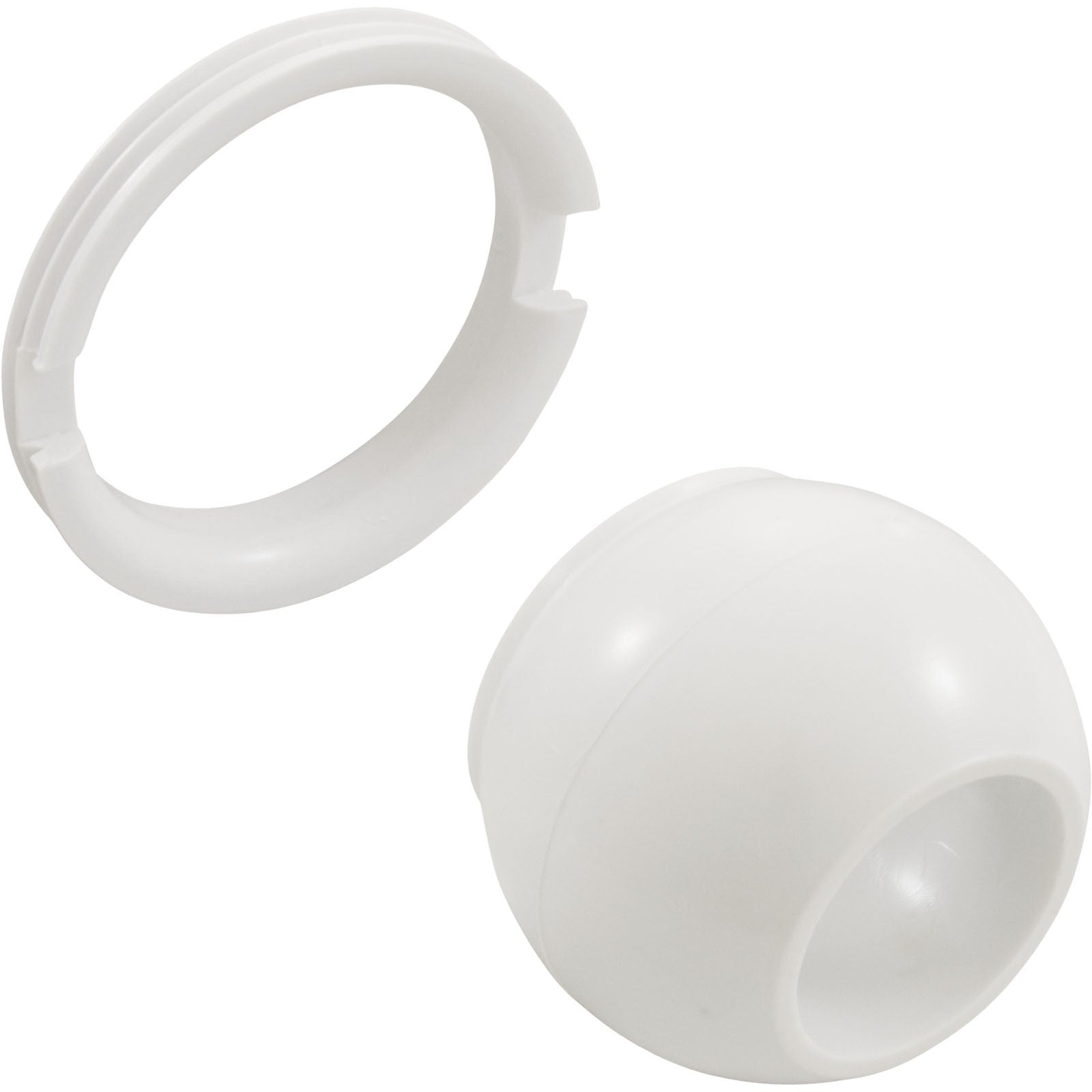 Eyeball, BWG Hydro Jet, w/ Retainer Ring White : 10-3808WHT