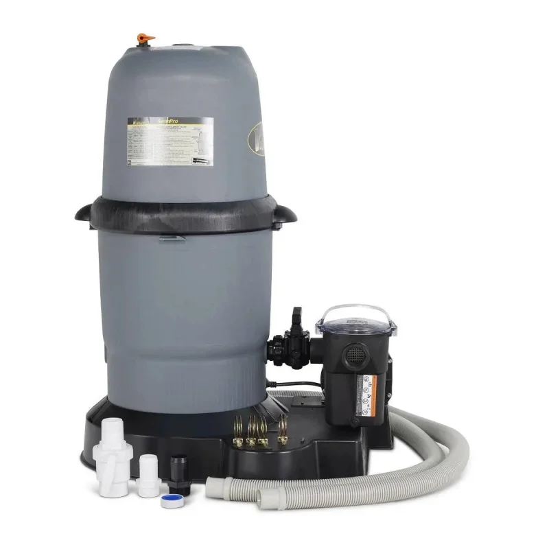 150 Swimpro 2HP Element System W/ Twist Lock Motor, Tank, Base, Cartridge, Fittings, & Hoses