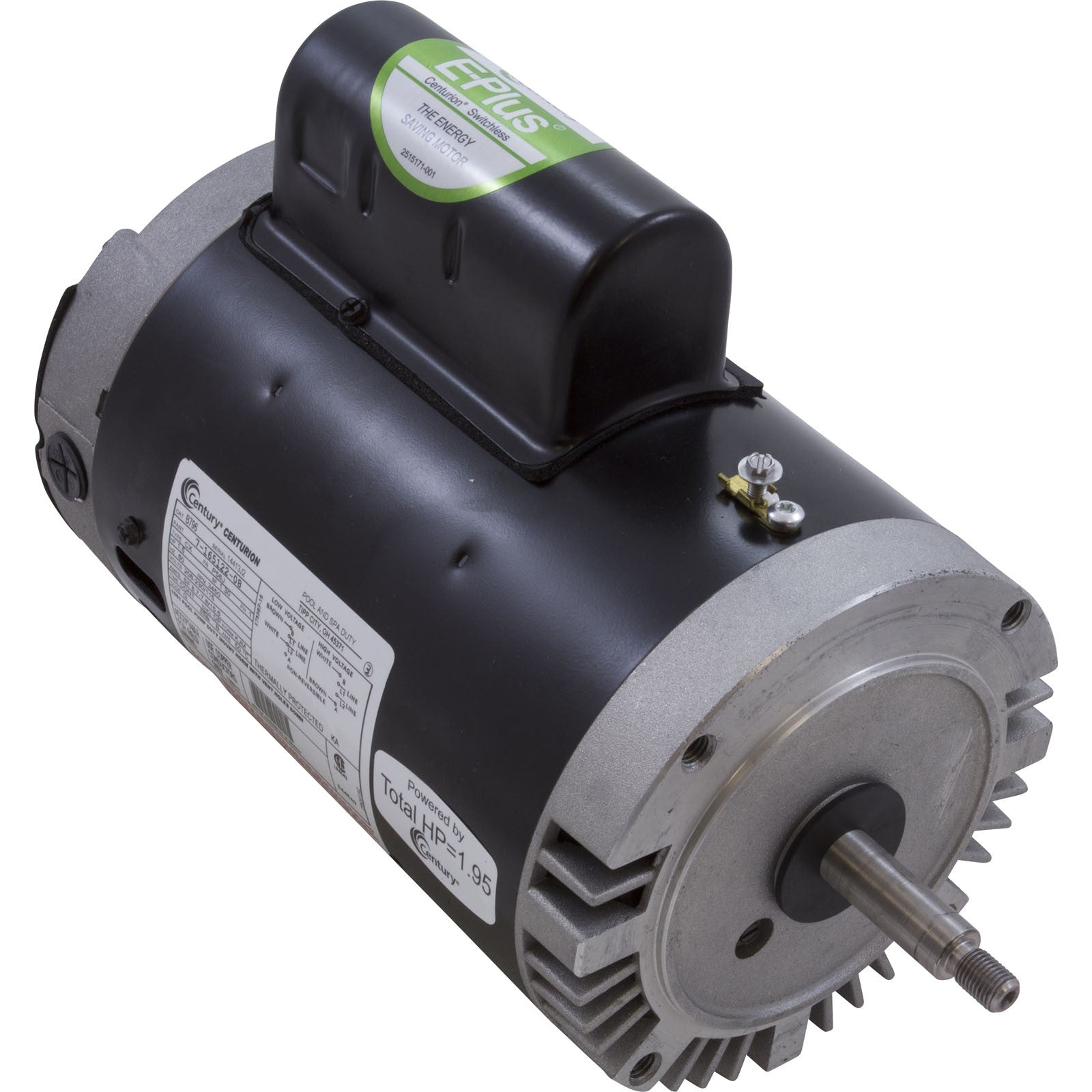 Motor, Century, 1.5hp, 115v/208-230v, 1Spd, 56Jfr, C-Face Thd, EE : B796