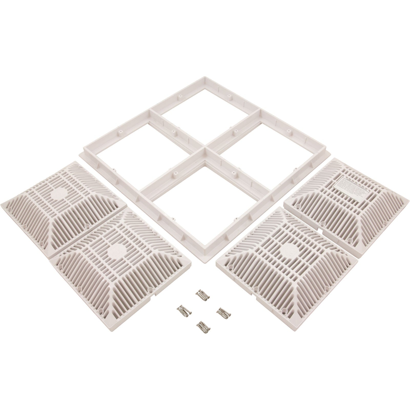 POOL FRAME & GRATE 18" X 18" ( 2011 )- WHITE : 640-4770 V