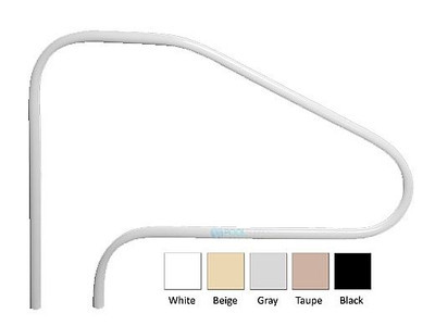 Saftron 48" x 32" Beige 4-Bend Return-to-Deck Bend Above Water Handrail, RTD-448-B