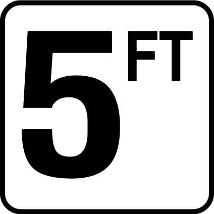 8 Inch (in) x 8 Inch (in) Depth Marker 5FT Vinyl StickOn