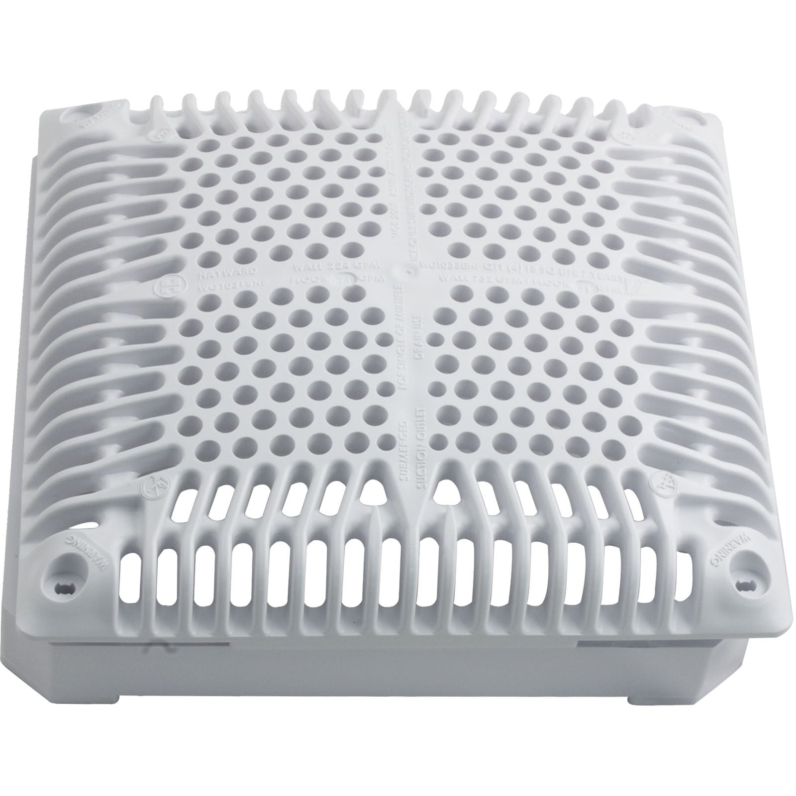Main Drain Grate, Hayward 9" x 9" Square, with Inner Frame : WGX1031BHF2